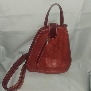Elegant Red Leather Women's Bag